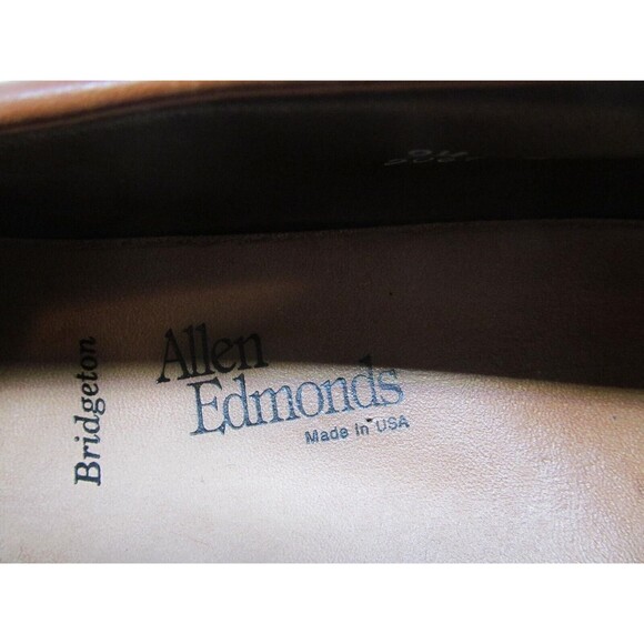 Allen Edmonds Bridgeton Brown Leather Kilted Tassel Loafers Mens US 9.5 D - Picture 10 of 16